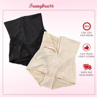 Quần nịt bụng Trangbra86, quần gen bụng giảm eo chất lụa mềm có khoá kéo