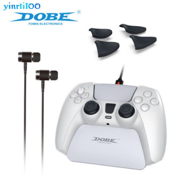 Bộ Vỏ Bảo Vệ Tay Cầm 8 Trong 1 Yinrti100 1 Abs Ps5 + Nút Bấm + Giá Đỡ Trưng Bày + Cáp Sạc