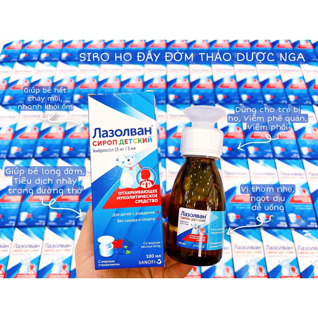 Siro Ho Lazolvan 100ml Chính Hãng Nga