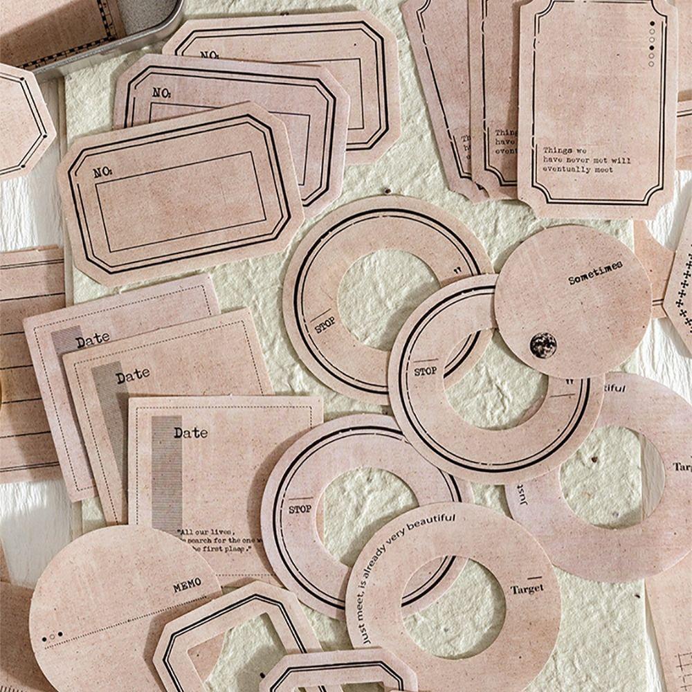 Thẻ Giấy Ghi Chú / Lời Nhắn Kết Cấu Khung Sắt Trang Trí Sổ Tay