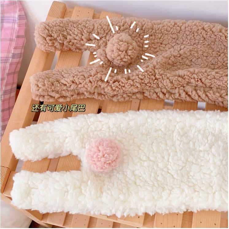 Khăn choàng cổ nữ xinh bằng lông dày giữ ấm siêu tốt hình gấu dễ thương, khăn lông Hàn Quốc hottrend, Quà tặng noel đẹp