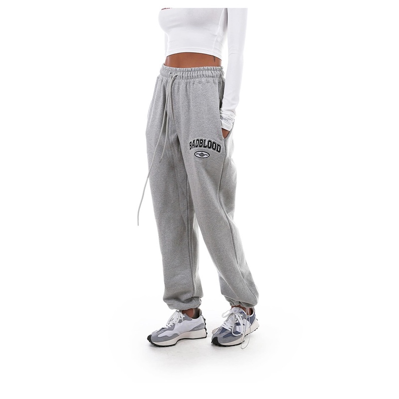 Badblood LISA Quần Thể Thao Lưng Cao Dáng Rộng Dây Rút Phong Cách Hàn Quốc Cho Nữ