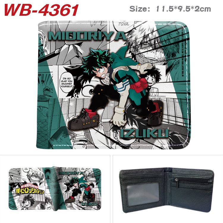 Ví Ngắn Đựng Thẻ ID / Tiền Xu In Hình Hoạt Hình My Hero Academia Thời Trang Thường Ngày Cho Học Sinh
