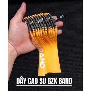 Dây thun ná cao su GZK BAND chính hãng buộc sẵn da 3 lỗ xịn siêu bền khổ thun 19 13 180 độ dày tự chọn
