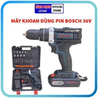 Máy khoan cầm tay, máy khoan dùng pin BOSCH 36V có búa 3 chức năng, bảo hành 12 tháng, tặng bộ 24 phụ kiện, bh 12 tháng.