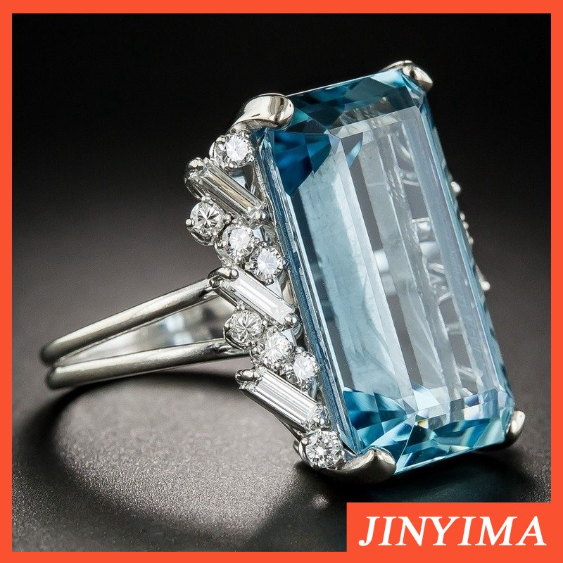 Nhẫn Đính Hôn Dát Đá Sapphire Sang Trọng