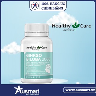 Viên uống bổ não Healthy Care Ginkgo Biloba 2000 100 viên