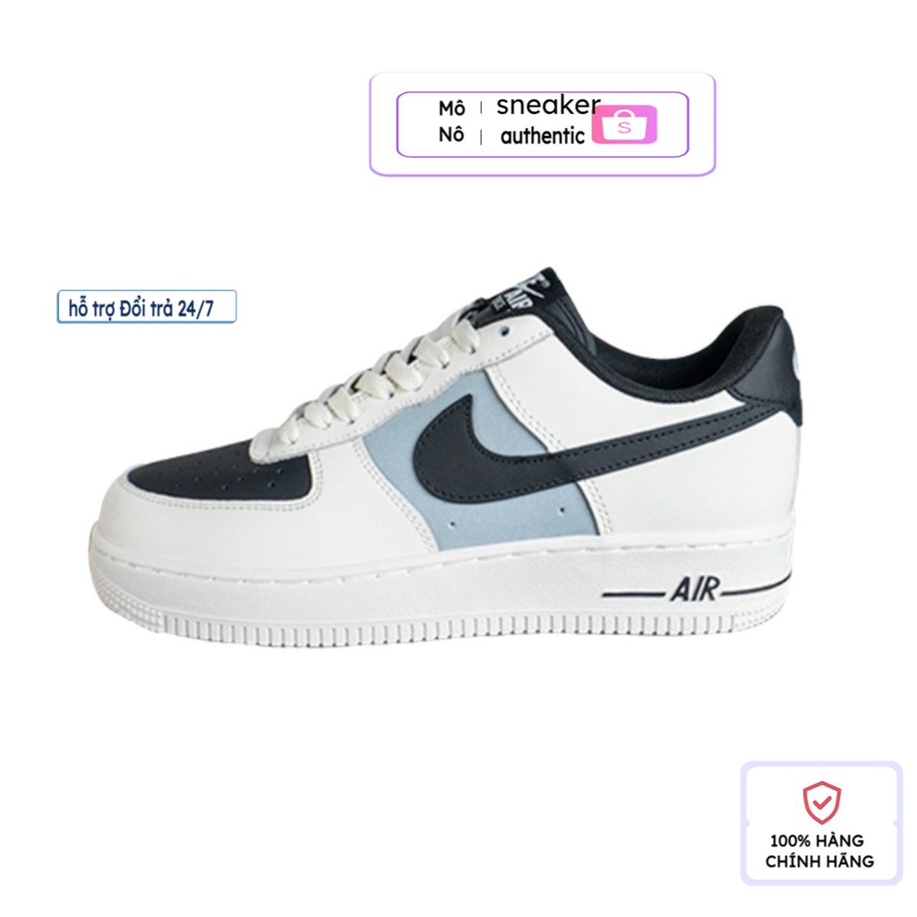AF1 Air Force 1 Custom trắng đen xanh 1:1. mono6868