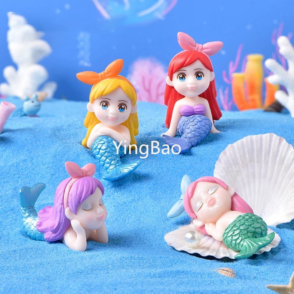 Topper Trang Trí Bánh Kem Hình Đuôi Nàng Tiên Cá