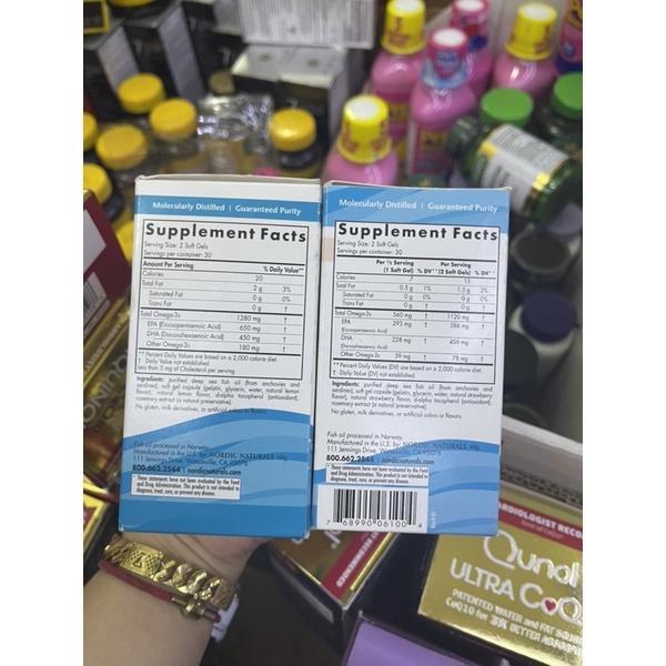 Nordic Naturals Ultimate Omega 1280 mg Omega 3 ,2xmini