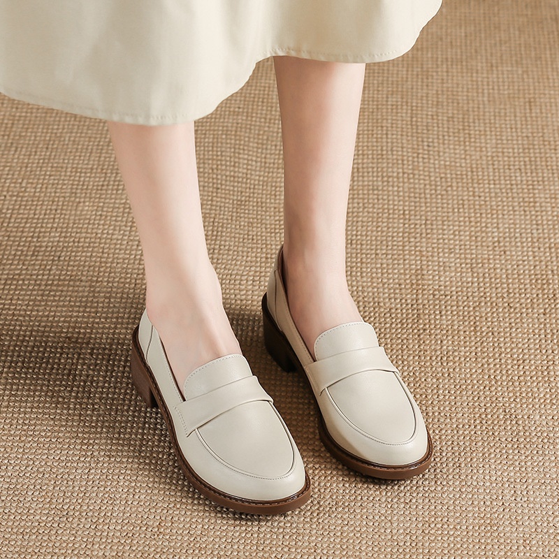 Giày Lười Da Bóng Thời Trang Cho Nữ