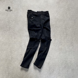 Quần jean rách gối đen nam Streetwear DATINO dày form Skinny vừa co giãn tốt, bền màu