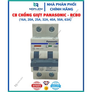 Cb chống giật 2 pha panasonic - 16a, 20a, 25a, 32a, 40a, 50a, 63a