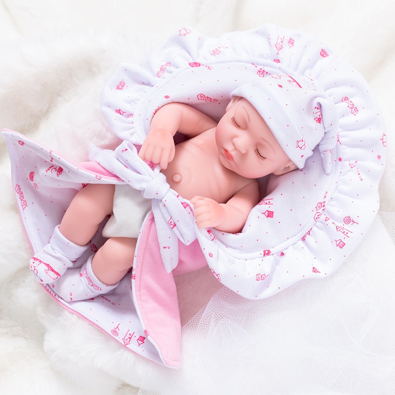 Búp Bê Em Bé Sơ Sinh 30 cm Bằng Vinyl Mềm Mặc Trang Phục Dễ Thương