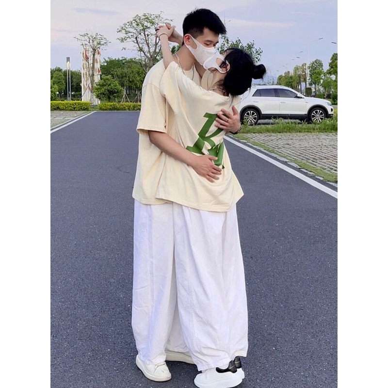 NRVP Áo Thun Unisex Mùa Hè Dáng Suông Tay Cộc Phong Cách Hàn Quốc Cho Nam Nữ