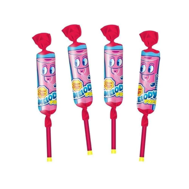 Kẹo mút còi thỏi hương dâu Chupa Chups Melody Pops 1cây