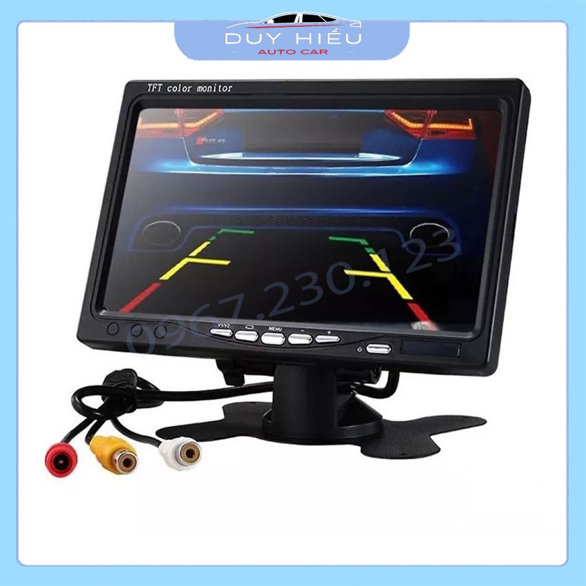 Combo Màn 7 inch và Camera Lùi Xe Tải Điện 12-36V Tặng Kèm Dây AV 20m