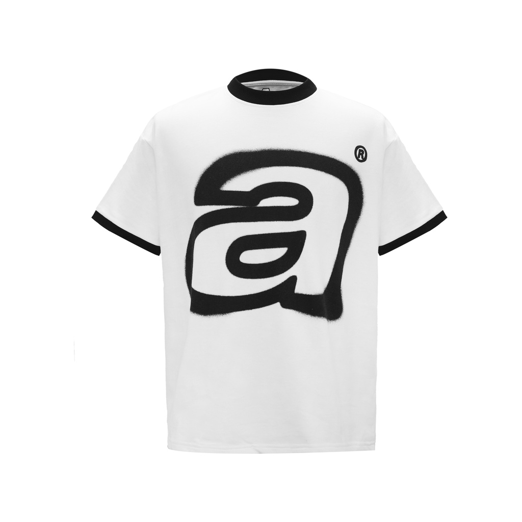 AASTU ® - AA STU SPRAY TEE // WHITE M/WM*Áo thun xịt sơn logo chữ a Aastudio