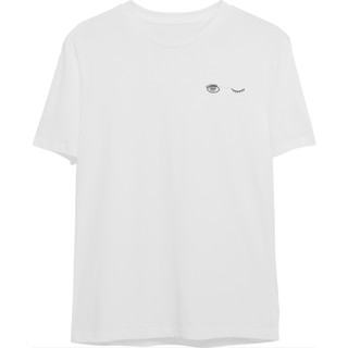 Áo thun thêu cotton unisex THE EYES