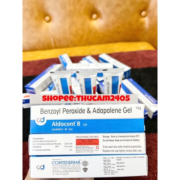 Kem Aldocont B hỗ trợ giảm mụn viêm,sưng, đỏ 15g .