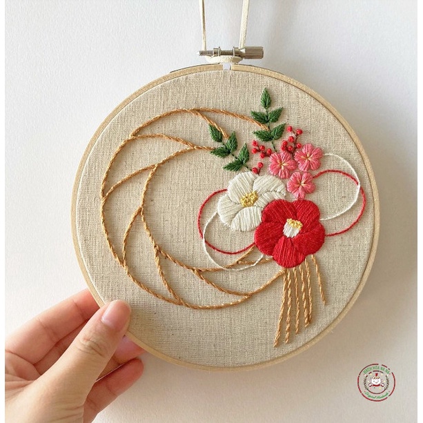 Set Bộ nguyên liệu / CÓ DÍNH Giấy Thêu In Mẫu Sẵn dính mọi chất vải/ Mẫu Thêu dính tan trong nước / KÈM CHỈ THÊU / Na Na