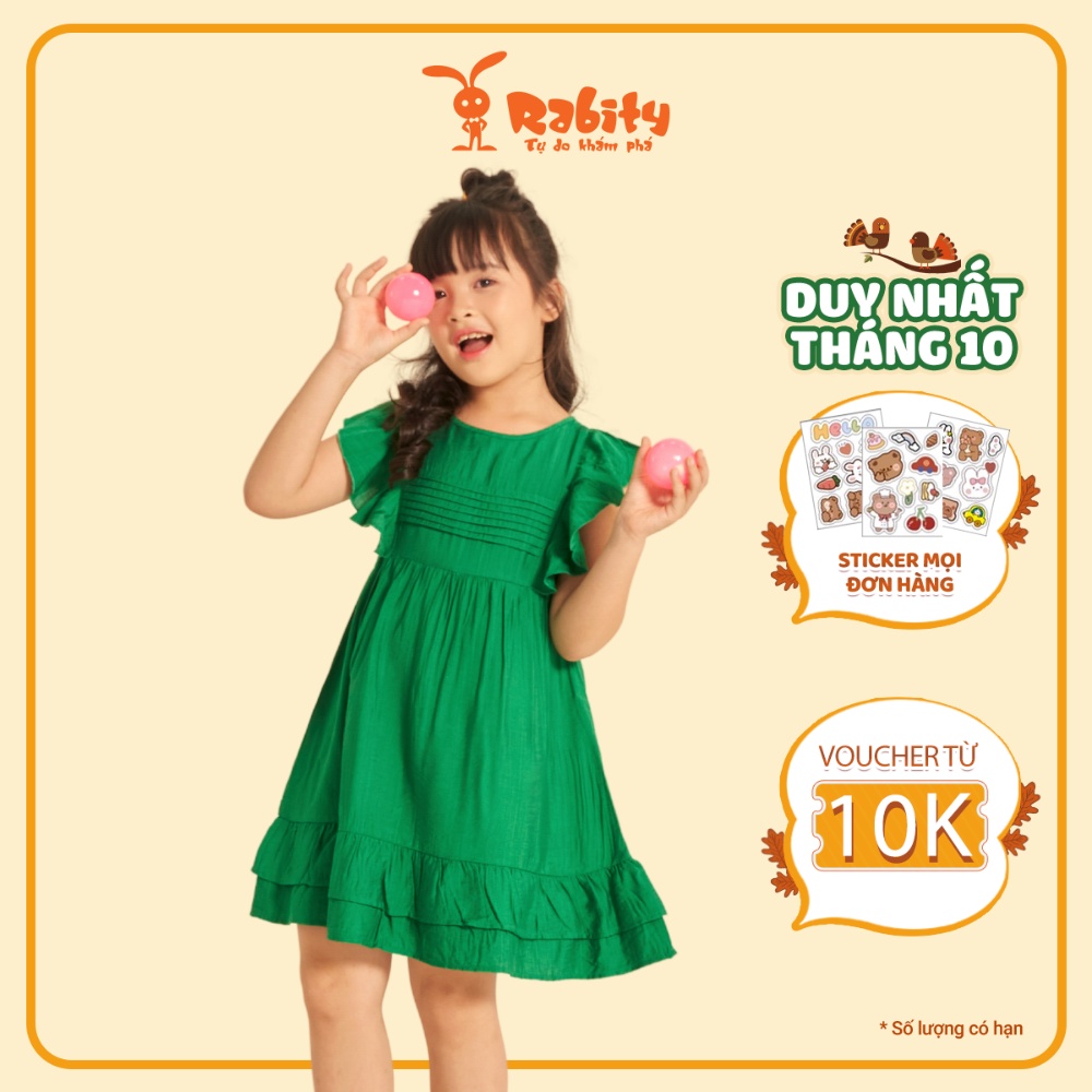 Đầm váy thun ngắn tay bé gái Rabity 92348.82019