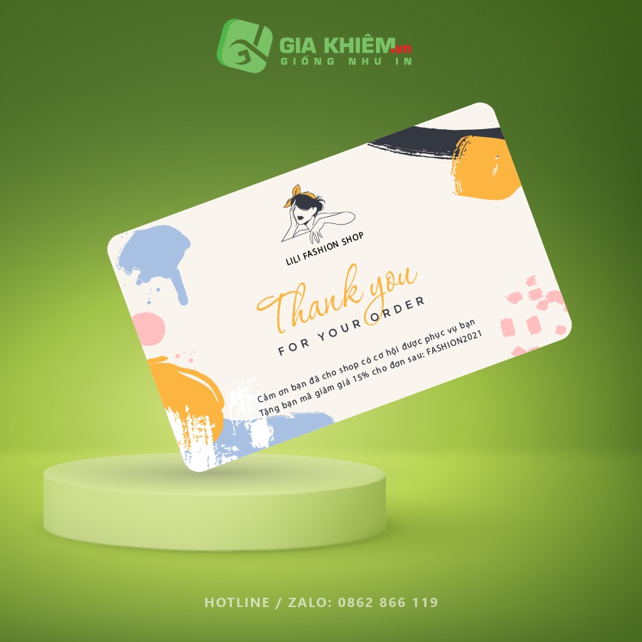 in card Cảm ơn mẫu in theo yêu cầu - in card Thank you