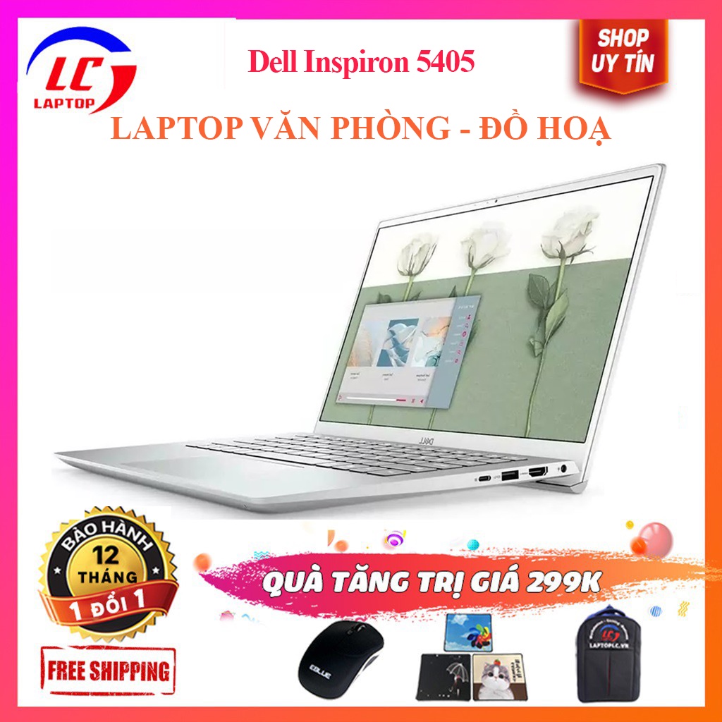 (MỚI 100%) Dell Inspiron 5405, Laptop Văn Phòng Sang Xịn Mịn ( Ryzen R5-4500U, VGA AMD Vega 6, Màn 14 FullHD IPS )