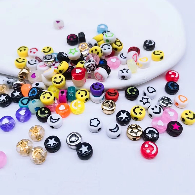 100 Hạt Xâu Chuỗi Nhiều Màu 6mm