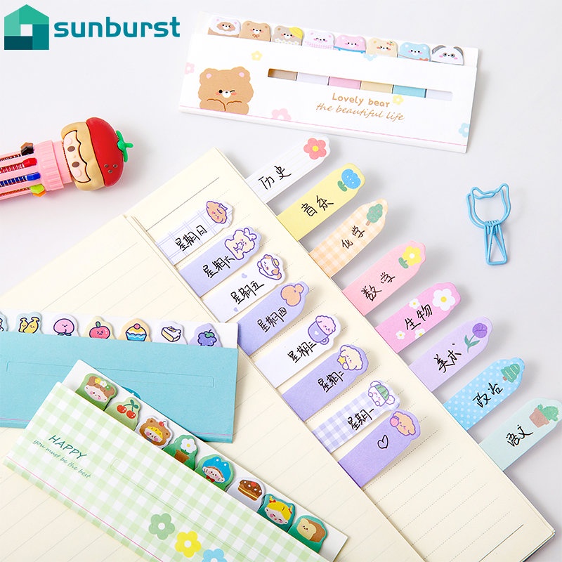 Set 15 Tờ Giấy Dán Ghi Chú Họa Tiết Động Vật Hoạt Hình Dễ Thương Sáng Tạo