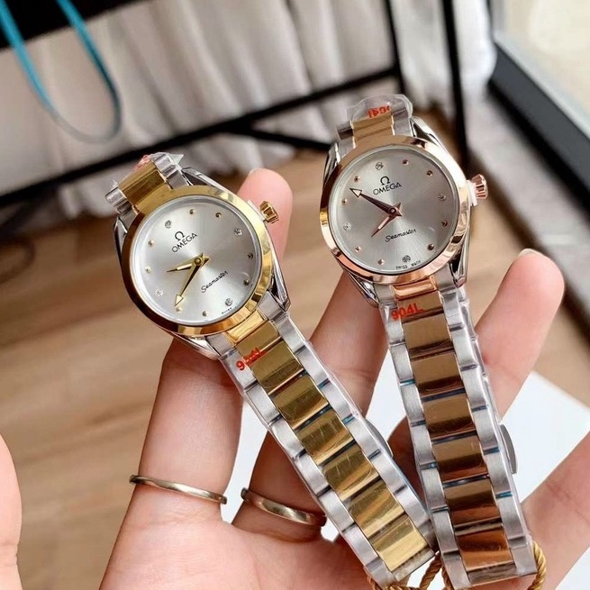Đồng hồ thời trang nữ Omega Mini Hàng Cao Cấp, Dây Thép Nguyên Khối, Size 28mm Dành Cho Nữ Bảo Hành 3 Tháng