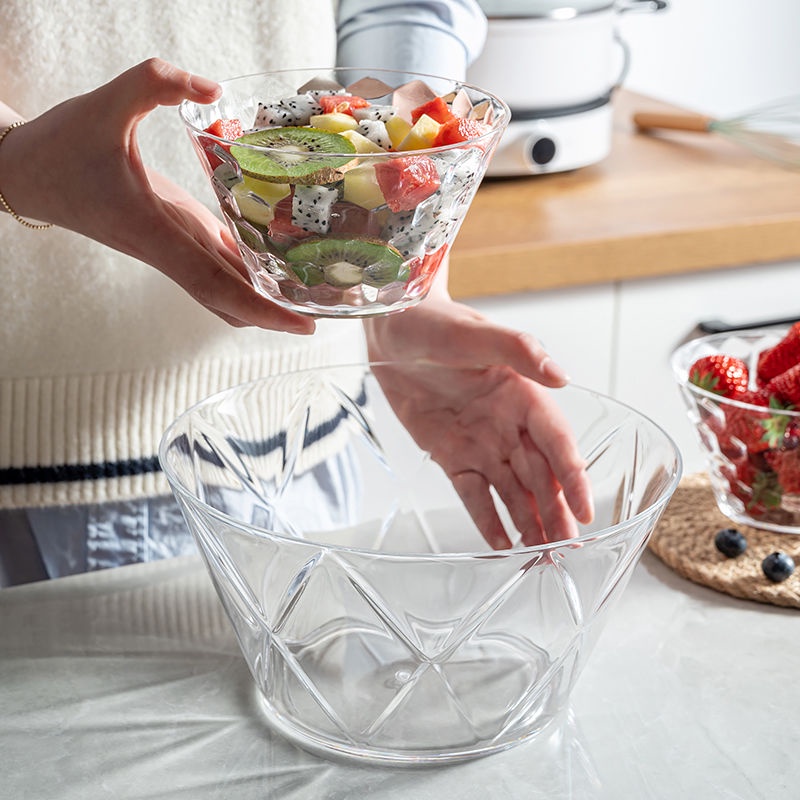 Momo Tô Nhựa Acrylic Trong Suốt Chịu Nhiệt Cao Chống Rơi Tiện Dụng Cho Nhà Hàng / Trà / Salad
