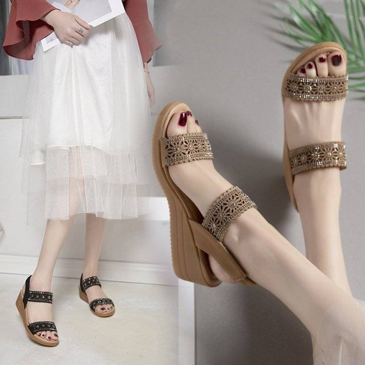 2022 giày sandal nữ đi mưa giày sandal nữ bigsize giày sandal nữ ulzzang giày sandal nữ ulzzang giày sandal nữ ulzzang Giày Sandal Cao Gót Đế Xuồng Một Dây Phong Cách Mới Mùa Hè 2022