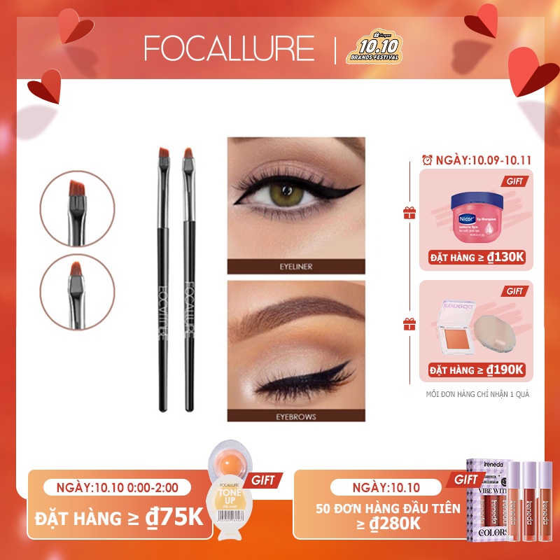 Cọ trang điểm mắt FOCALLURE chuyên nghiệp 2g/1pc Cọ kẻ mắt Cọ lông mày