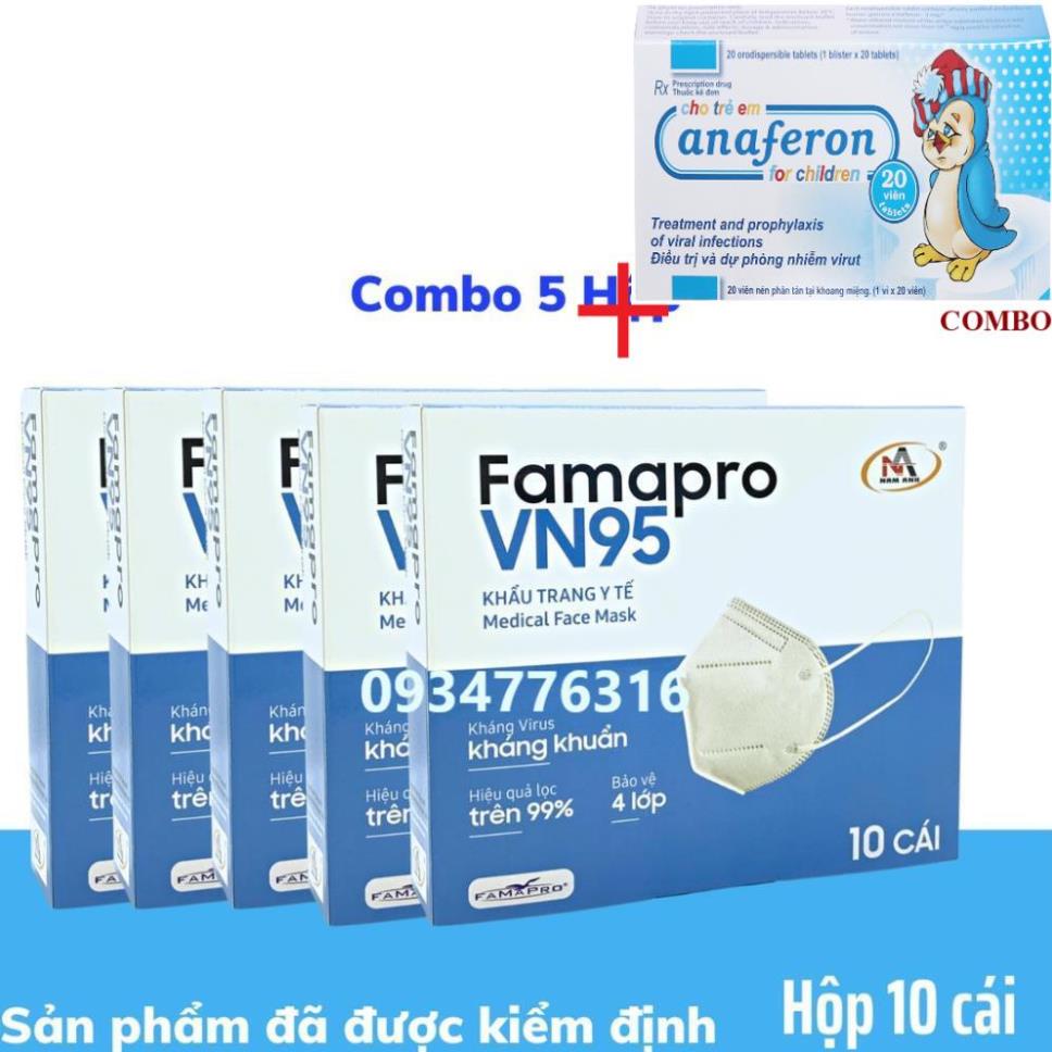 Combo Chim cánh cụt Nga+ ✅ Khẩu Trang Famapro V N95,Chống Giọt Bắn Tuyệt ĐốI,  4 Lớp Với 1 Lớp Vi Lọc- Hộp 10 cái