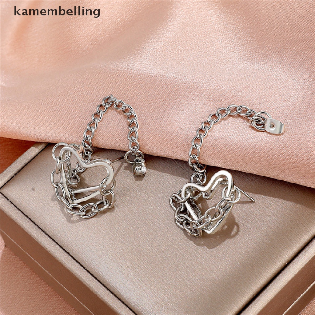 1 Đôi Bông Tai Hình Trái Tim Bằng Hợp Kim Thời Trang Cho Nữ