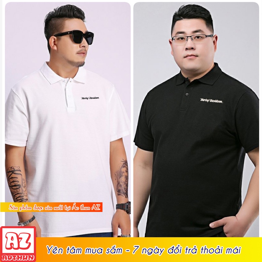Áo thun polo nam thêu logo Harley Davidson - Có Bigsize trên 100kg 4XL 5XL 6XL AT28