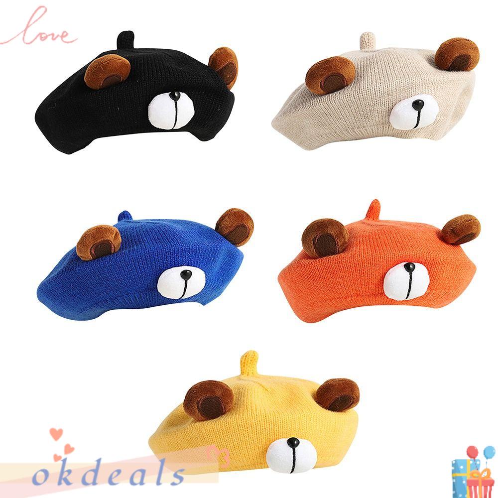 Mũ Beret Len Dáng Phẳng Phong Cách Pháp Ấm Áp Mùa Đông