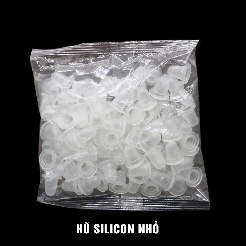 Hũ đựng mực, chum đựng mực xăm silicon và nhựa gói 100 cái