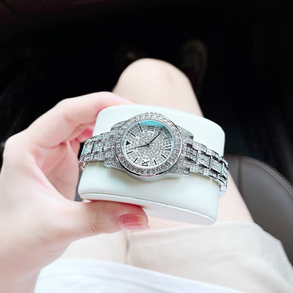 Đồng Hồ Nữ, đồng hồ Scotte,dây kim loại đính đá cao cấp, chống nước , thời trang , bảo hành 12 tháng