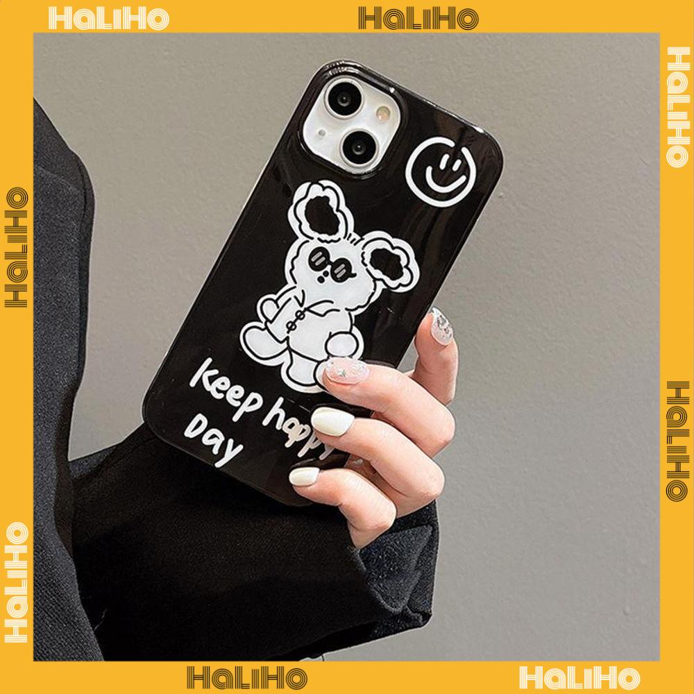 Ốp điện thoại TPU mềm hình chó đeo kính mát màu đen thích hợp cho dòng iPhone 14 13 12 11 Plus Pro Max 7 Plus X XR