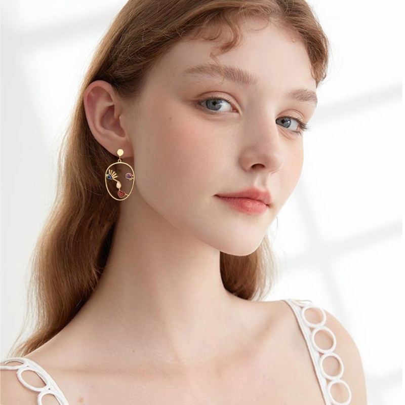 Đôi Khuyên Tai Hình Mặt Người Độc Đáo Dành Cho Nữ