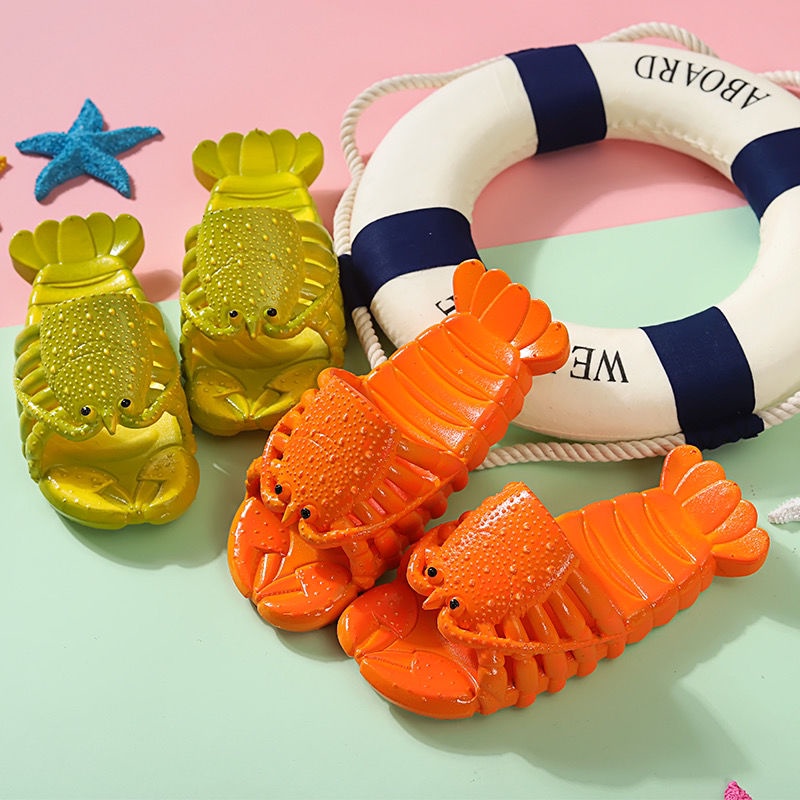 Dép Đi Biển Chống Trượt Hình Tôm Hùm Phong Cách Mới Mùa Hè Cho Mẹ Và Bé
