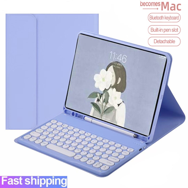 Ốp Máy Tính Bảng Có Bàn Phím Bluetooth Cho Samsung Galaxy Tab S6 Lite A7 A8 S7 FE S8 S7 + Plus S8 + Plus