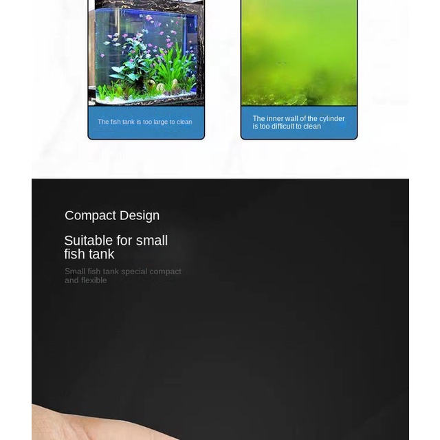 Bàn Chải Vệ Sinh Kính Bể Cá Từ Tính Mạnh Mẽ Không Ướt mini Cầm Tay