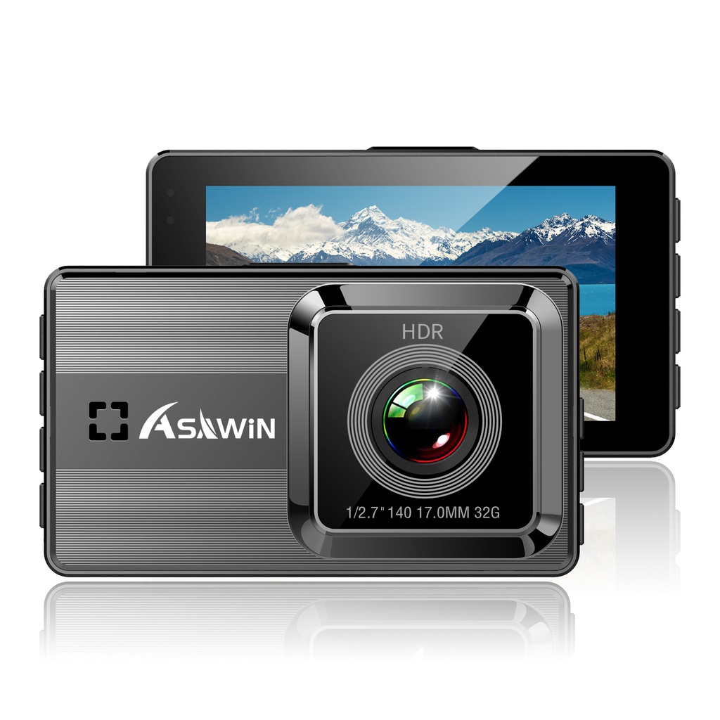 Asawin A12S Camera hành trình ống kính kép Mặt trước và mặt sau Cho Camera ô tô Chế độ đỗ xe 24H WDR HDR IPS 3 inch Tầm nhìn ban đêm | BigBuy360 - bigbuy360.vn