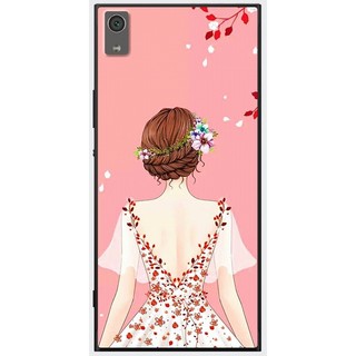 Ốp lưng Sony XA1, XA1 Ultra, XA1 Plus in hình Cô gái áo hồng