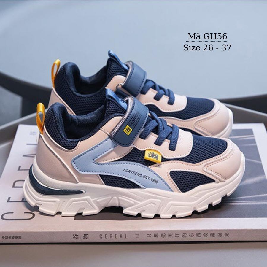 Giày thể thao bé trai êm nhẹ kháng khuẩn phong cách Hàn Quốc cho trẻ em học sinh 3 - 12 tuổi GH56