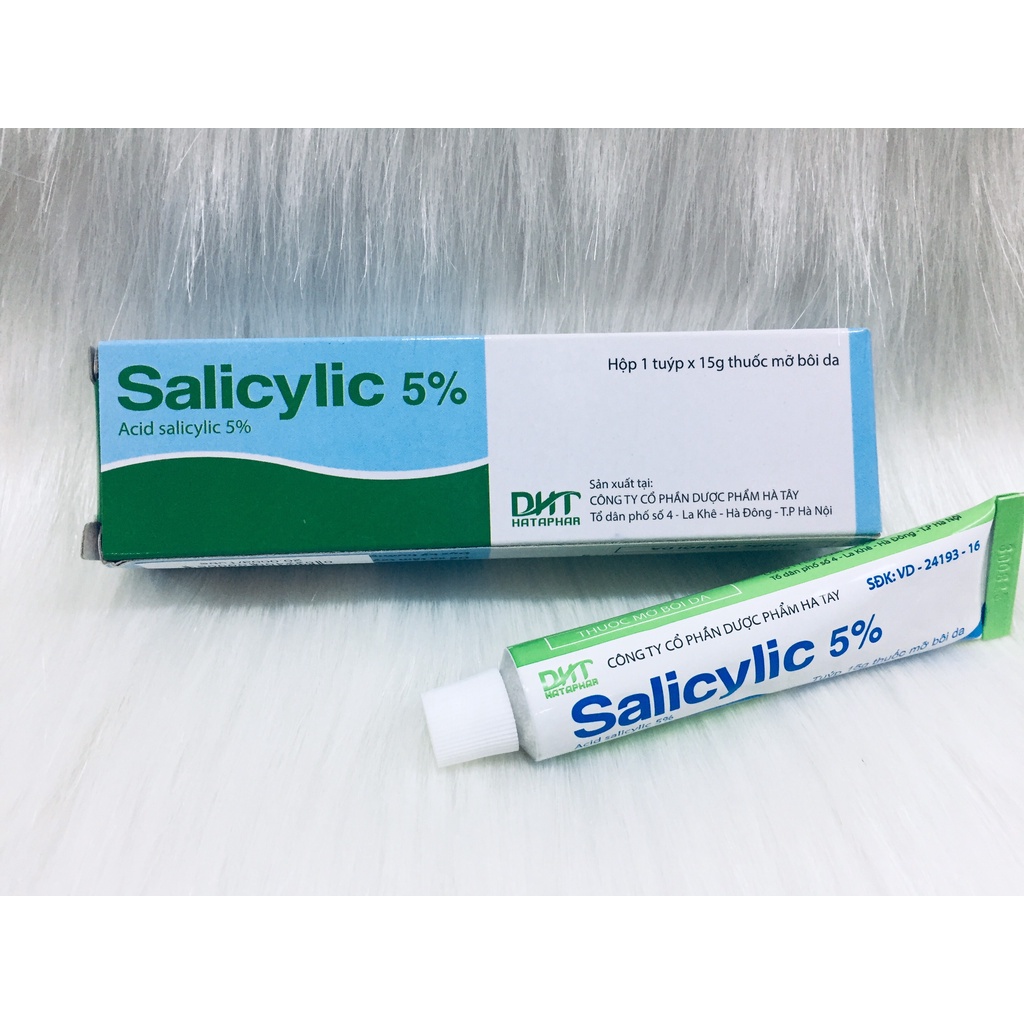 Kem bôi ngoài da làm mềm da salicylic 5% DHT 15G BÁC SĨ VY ANH