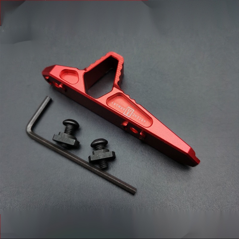 Tay Nắm Hình Tam Giác Bằng Nhôm Cnc Màu Đỏ Đen Thông Dụng Cho Xe Đạp